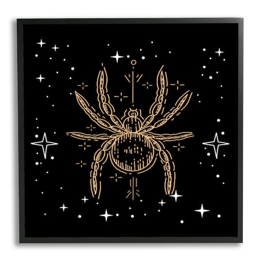 Stupell Industries Starry Halloween Spider Insect Framed Giclée Wall Art